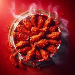 4x Cheeseburger + 10x Hot Wings + 4 x Frytki